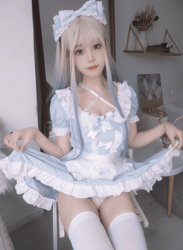 蜜汁猫裘 – NO.086 蓝baby [27P2V-407MB]预览图 3