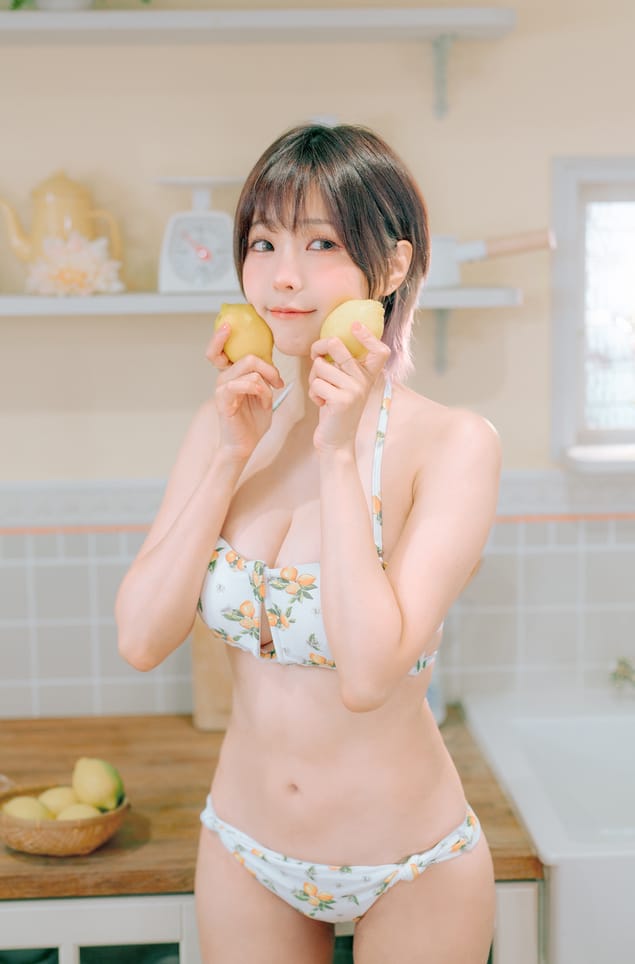 ElyEE子 – NO.124 2023.august C-檸檬泳裝 Lemon Swimsuit [31P-113M]