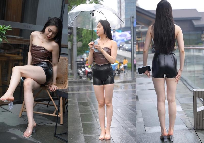 [街拍]M969.不想迟到的女孩图片视频